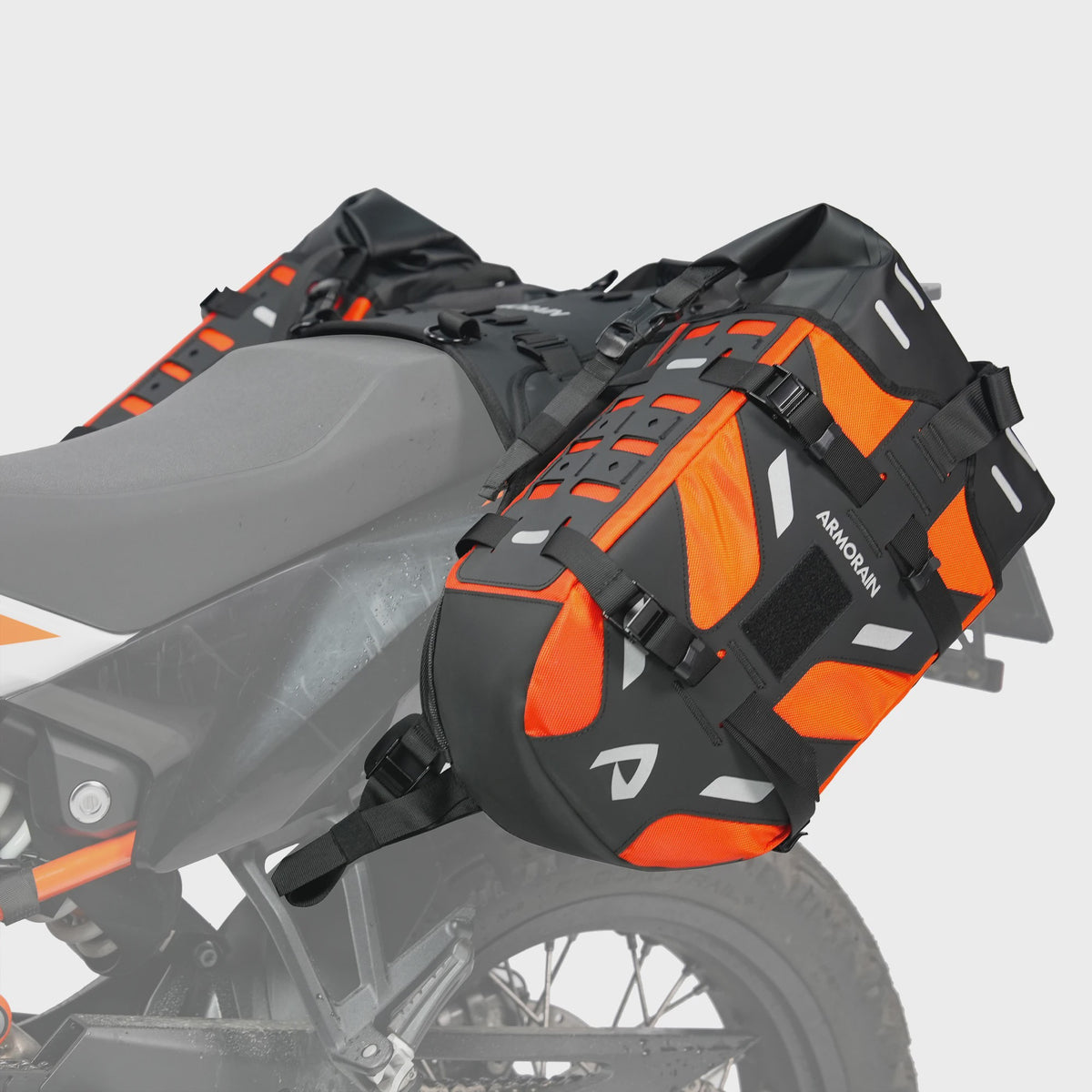 Waterdichte Motor Zijkoffers 40L - Rackless Panniers voor Avontuurlijke Motortochten