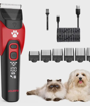 Solimpia Professionele Hond & Kat Trimmer - Krachtige 6500RPM Motor, USB Oplaadbaar, 180 Min Gebruikstijd, Stille Werking