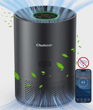 Chuboor Luchtreiniger met H13 HEPA Filter - Verwijder Geuren, Rook, Allergenen - 30m²
