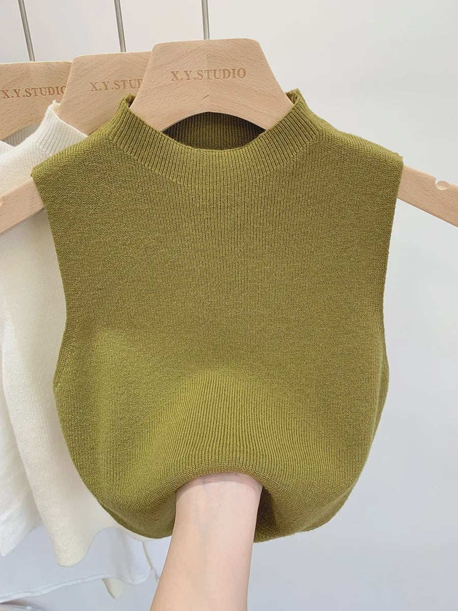 Gebreide Tanktop Dames - Mouwloos Vest Trui voor Lente & Zomer