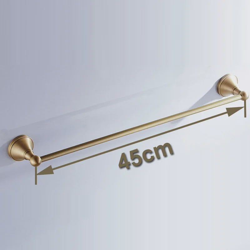 Luxe Massief Messing Badkamer Accessoires Set: Handdoekhouder, Toiletrolhouder, Ring & Haak
