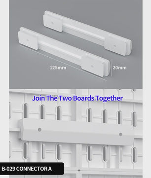 Modulaire Bureau Pegboard Organizer - Wandmontage, Staand & Clip-on