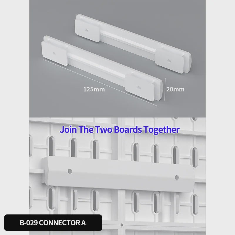 Modulaire Bureau Pegboard Organizer - Wandmontage, Staand & Clip-on