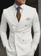 Luxe Bruin Herenpak - Double Breasted, Peak Lapel, Slim Fit Blazer & Pantalon