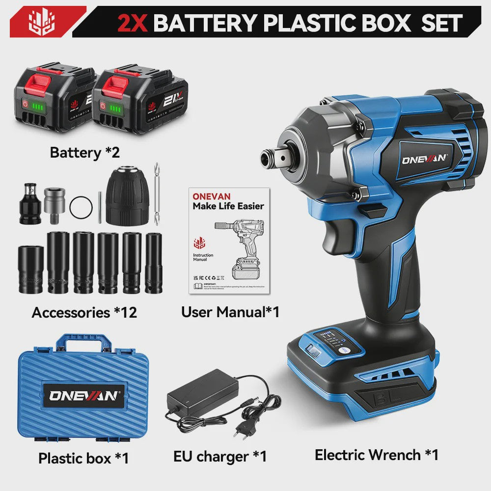 ONEVAN Brushless Accu Slagmoersleutel 1200 Nm - 1/2" Aandrijving