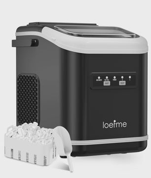 LOEFME Draagbare IJsmachine - 15kg/24u, Snel IJs Maken in 6-13 Minuten