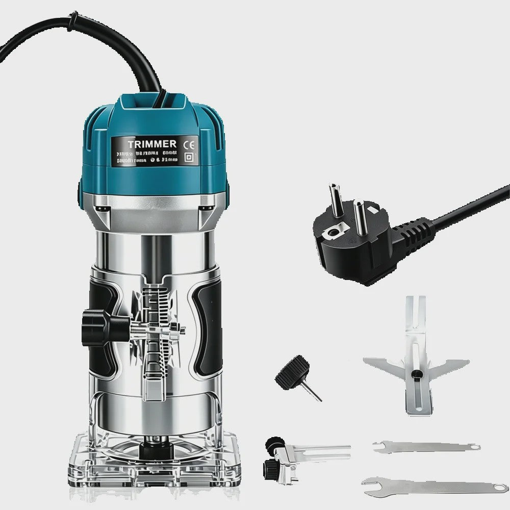 Krachtige Houtfreesmachine 800W - 30000 RPM - Incl. 15 Freesbits & Koffer