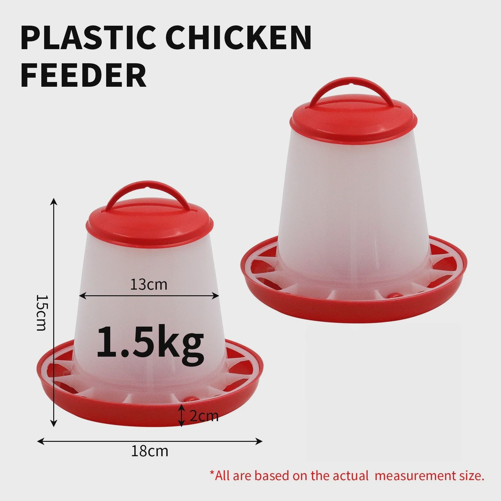 Automatische Kipvoerbak - Verschillende Maten (1.5-12kg) voor Pluimvee