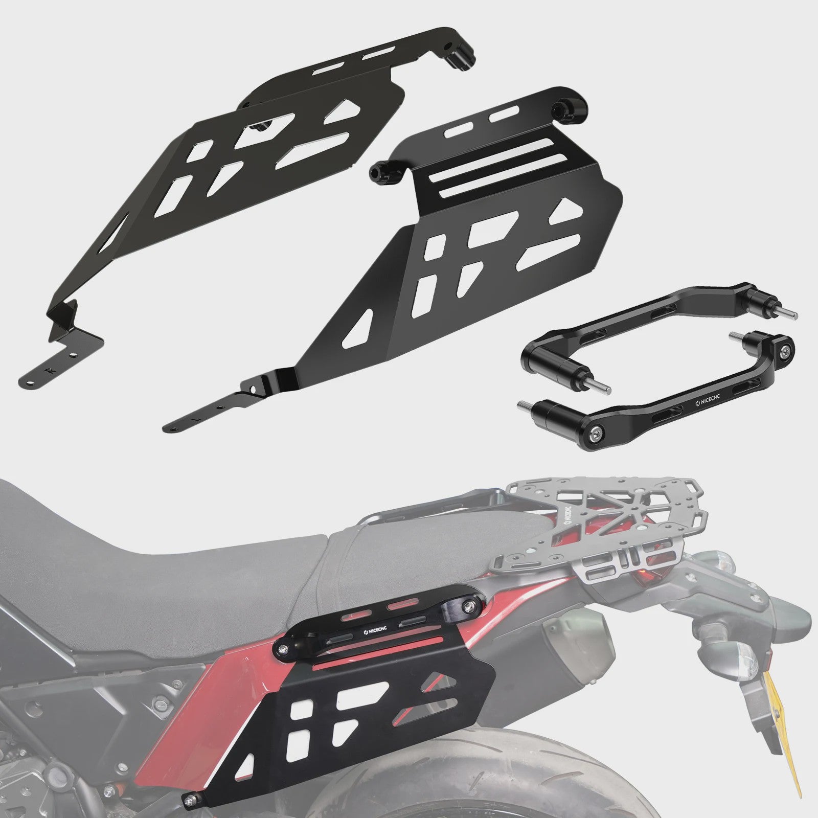 Compleet Motorbagage Systeem: Bagagerek, Zijkoffers & Handgrepen voor Yamaha Tenere 700 (2019-2024)