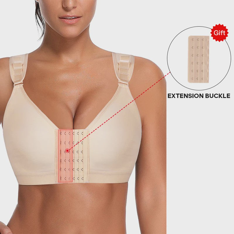 Naadloze Push-Up BH met Voorsluiting - Comfort & Steun voor Sport en Herstel