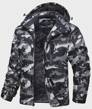 Heren Winterjas Waterdicht Fleece Warm Winddicht Met Capuchon voor Skiën, Snowboarden, Wandelen & Outdoor