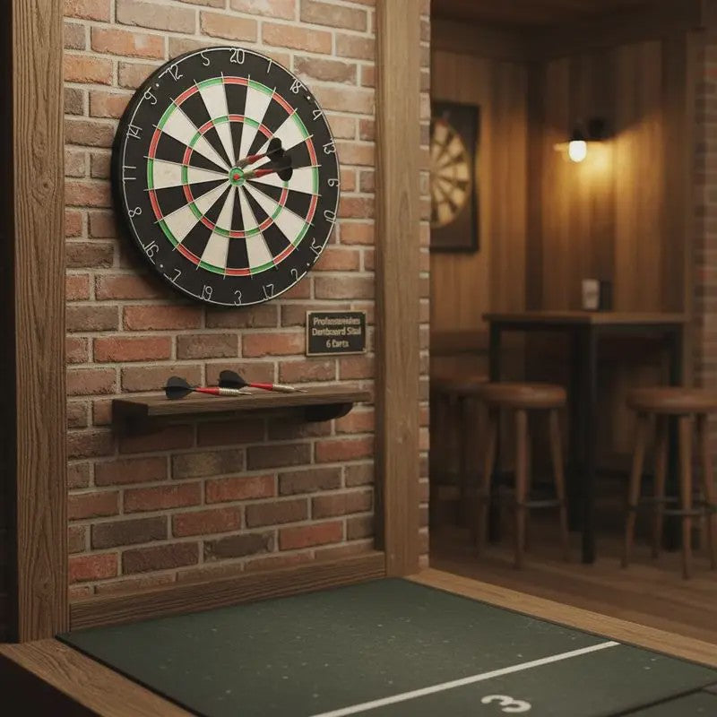 Professioneel Sisal Dartbord met 6 Darts - Toernooi Kwaliteit voor Huis, Bar & Recreatie