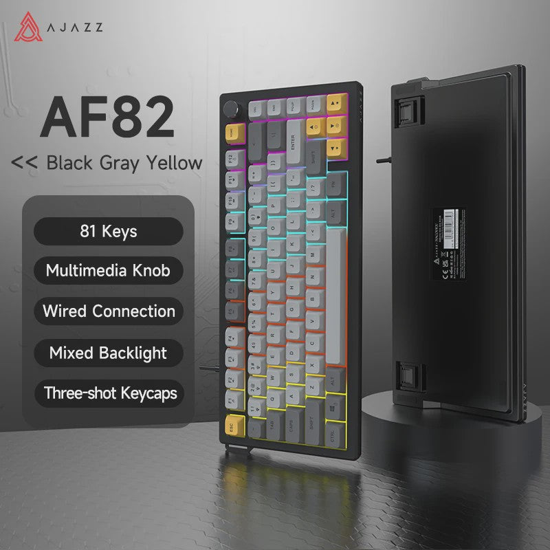 AJAZZ AF82 75% Draadloos Gaming Toetsenbord met Display, RGB & 4000mAh Batterij