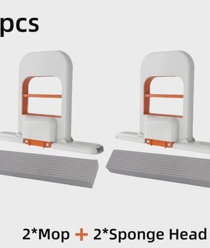 Compacte Zelfwringende Spons Mop - Handheld Mini Schoonmaakhulp voor Thuis