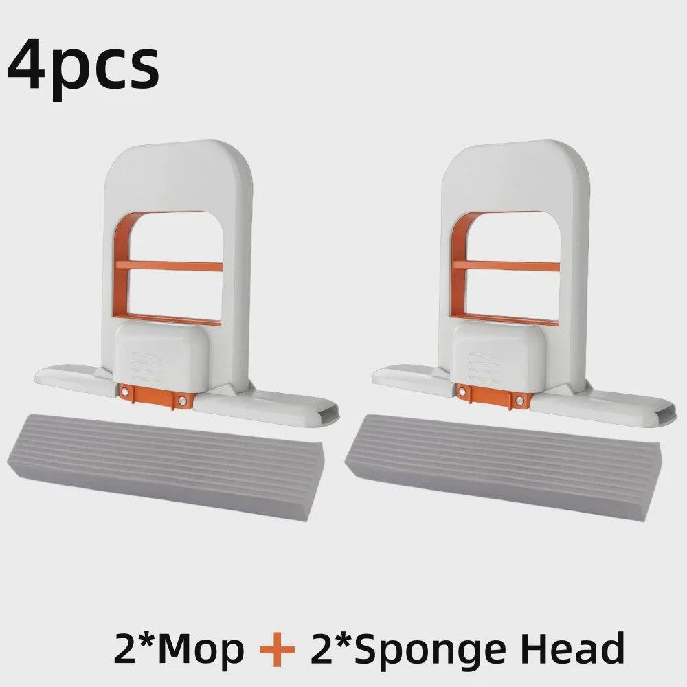Compacte Zelfwringende Spons Mop - Handheld Mini Schoonmaakhulp voor Thuis