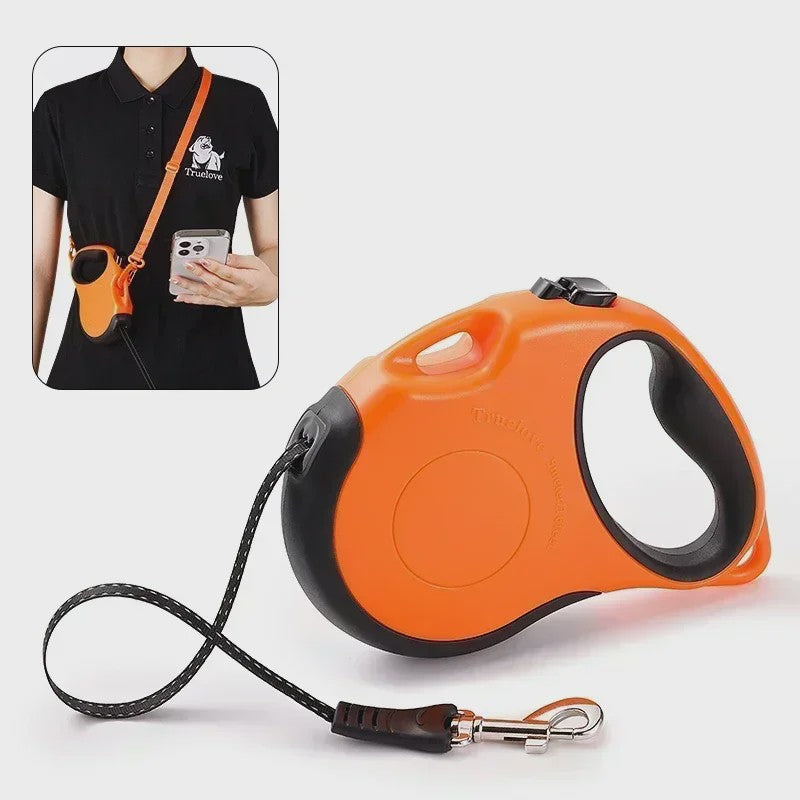 Truelove Intrekbare Hondentuig 5 Meter - Tangle Free, Eénhandige Rem & Vergrendeling