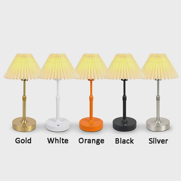 Draadloze Tafellamp met Stoffen Kap - Oplaadbaar & Dimbaar met Touch Switch - Warm Licht