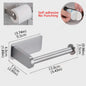 Set Badkamer Accessoires: Handdoekrek, Toiletrolhouder, Haak & Ring - Zwart