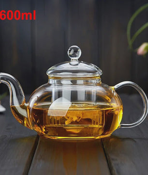 Glazen Theepot met Filter - Hittebestendig Borosilicaatglas - 400ml tot 1000ml