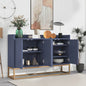 Modern Dressoir met 4 Deuren en Handgreep-loos Design - Wit, Zwart of Blauw