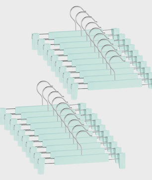 Set van 10 Verstelbare Anti-slip Kledinghangers met Clips voor Broeken, Rokken en Jeans