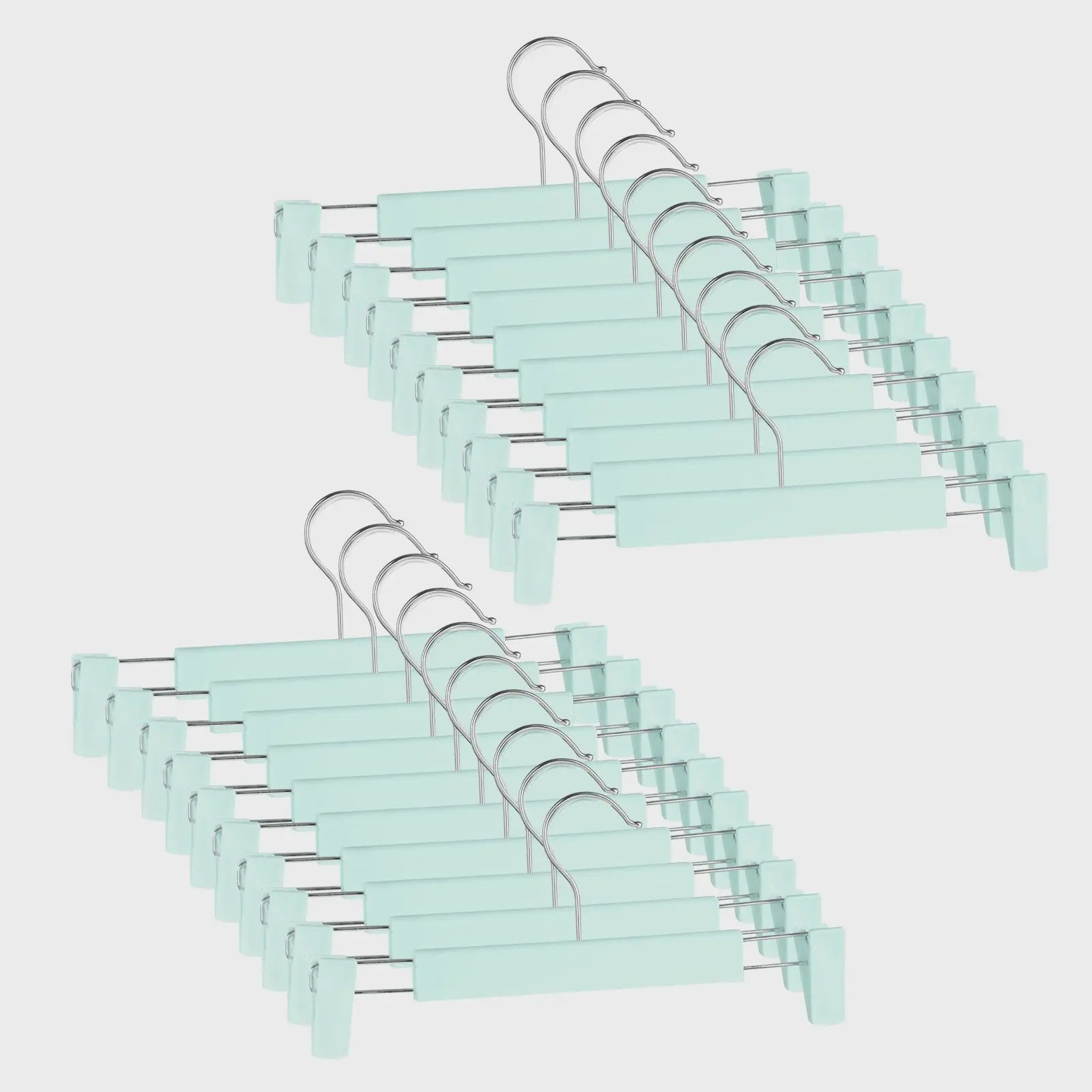 Set van 10 Verstelbare Anti-slip Kledinghangers met Clips voor Broeken, Rokken en Jeans