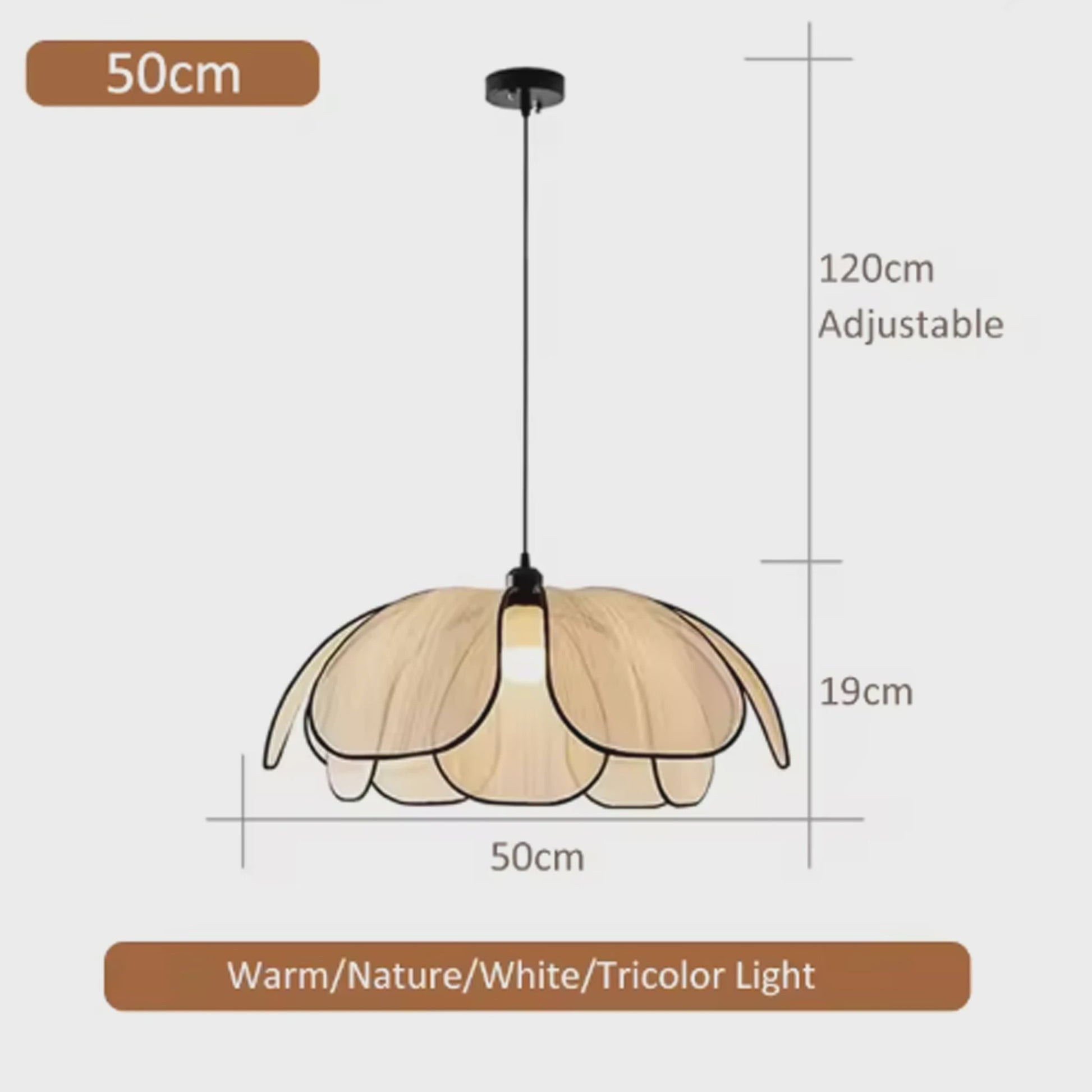 Moderne Petal Hanglamp - In Hoogte Verstelbaar - Sfeervolle Verlichting voor Woonkamer, Eetkamer & Keuken