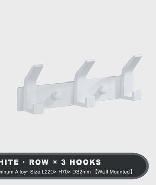 Moderne Aluminium Wandhaken Zwart - Ophangrek voor Handdoeken, Jassen en Meer