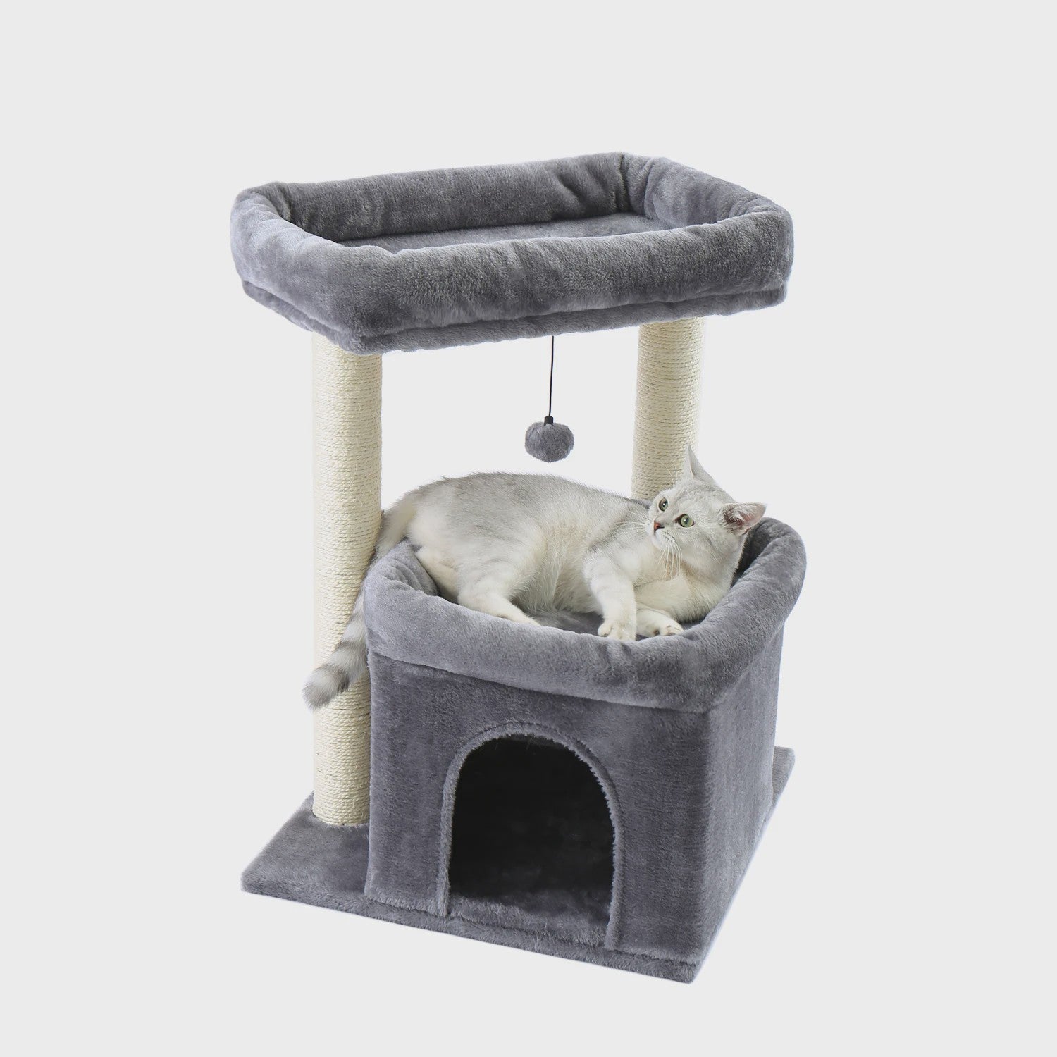 Kattenboom met Condo, Dubbele Perch en Krabpalen - Perfect voor Binnenkatten en Kittens