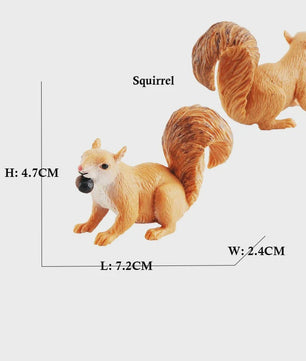 Set van 6 Realistische Dierenbeeldjes: Capibara, Eekhoorn & Marmot Speelgoed