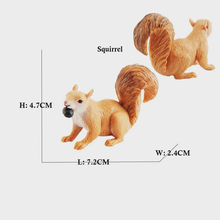 Set van 6 Realistische Dierenbeeldjes: Capibara, Eekhoorn & Marmot Speelgoed