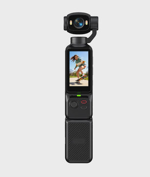 4K Handheld Gimbal Action Camera met 180° Draaibare Lens, Anti-Shake & Fill Light voor Vlogs & Outdoor Sport