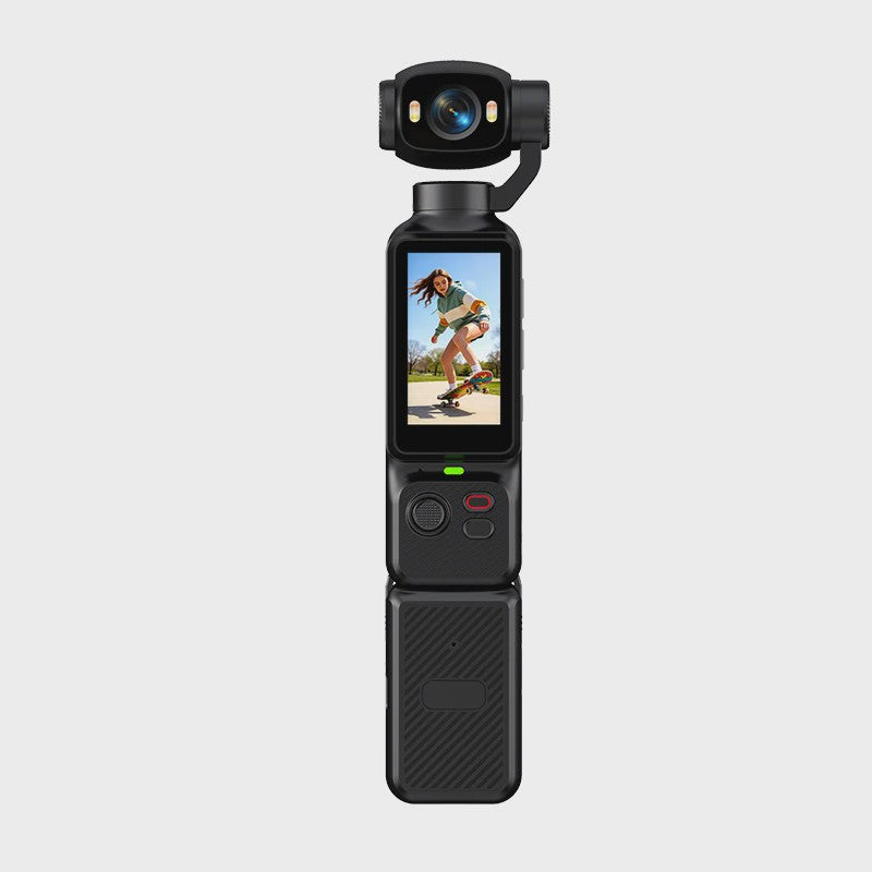 4K Handheld Gimbal Action Camera met 180° Draaibare Lens, Anti-Shake & Fill Light voor Vlogs & Outdoor Sport