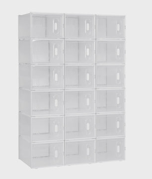 Stapelbare Transparante Schoenenboxen met Deksel - Stofvrij en Modulair