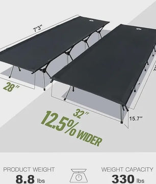 Night Cat Opvouwbaar Campingbed - Draagbaar Veldbed voor Volwassenen - Makkelijk Op te Zetten Outdoor Slaapbed