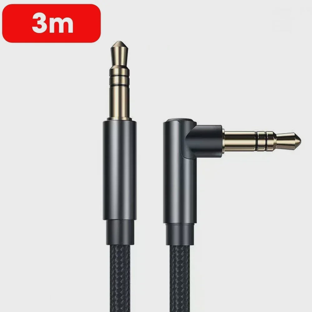 3.5mm Jack Audio Kabel 90 Graden Hoek Male-Male - Universele Aux Kabel voor Auto, Telefoon, Speaker