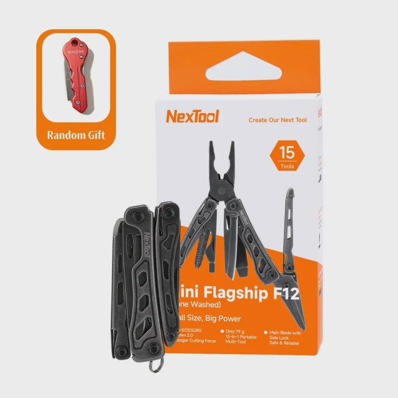 NexTool Mini Flagship F12 15-in-1 Multitool: Compacte EDC-vouwtool met tang, schaar, vijl en meer voor outdoor