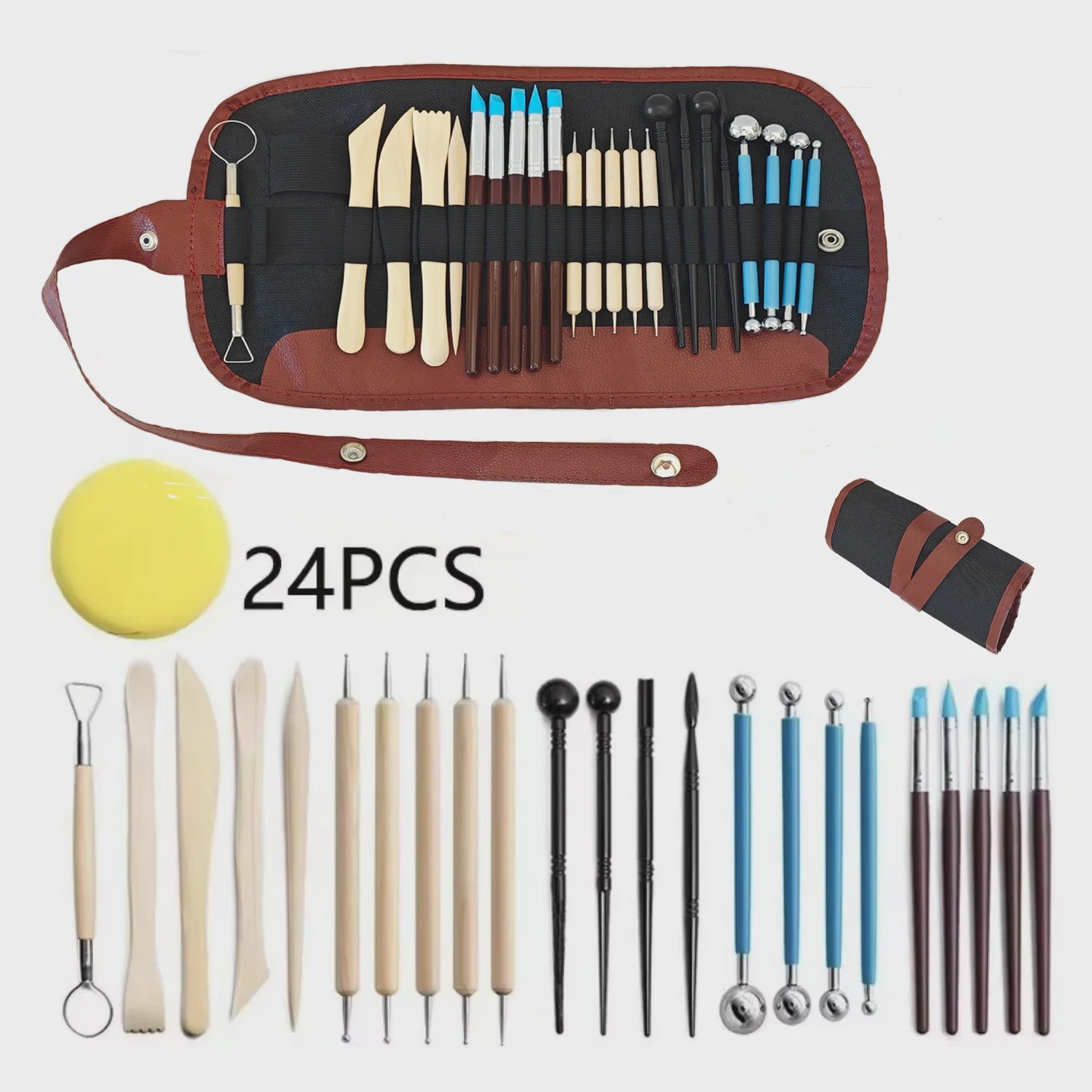 Uitgebreide Klei Modelleer- en Boetseer Gereedschap Set - 8-61 Delig