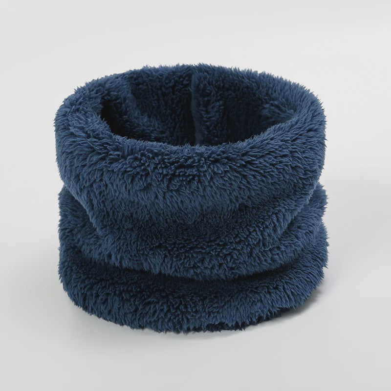 Cashmere Warm Collor Ring Winter Scarf Solid Plush Thick Outdoor Sports Men Women Children Neckerchief Full Face Mask Muffler