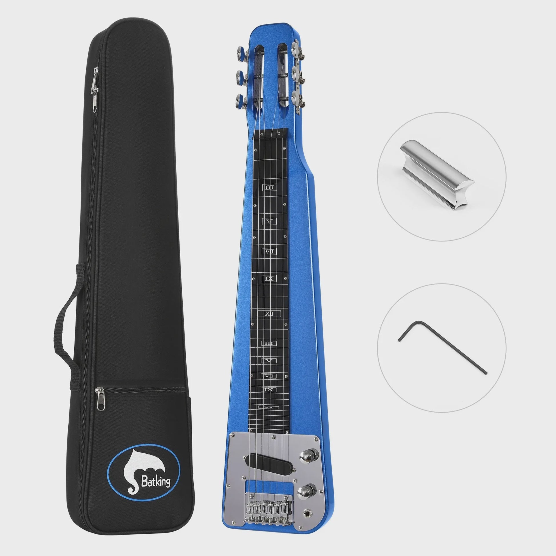 Elektrische Lap Steel Gitaar met Gigbag en Slide Bar - Sunburst