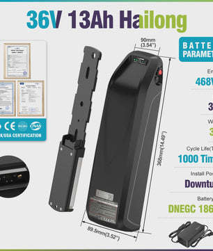 Varstrom E-bike Batterij 36V/48V/52V - Krachtige Lithium Accu met 40A BMS & Lange Levensduur