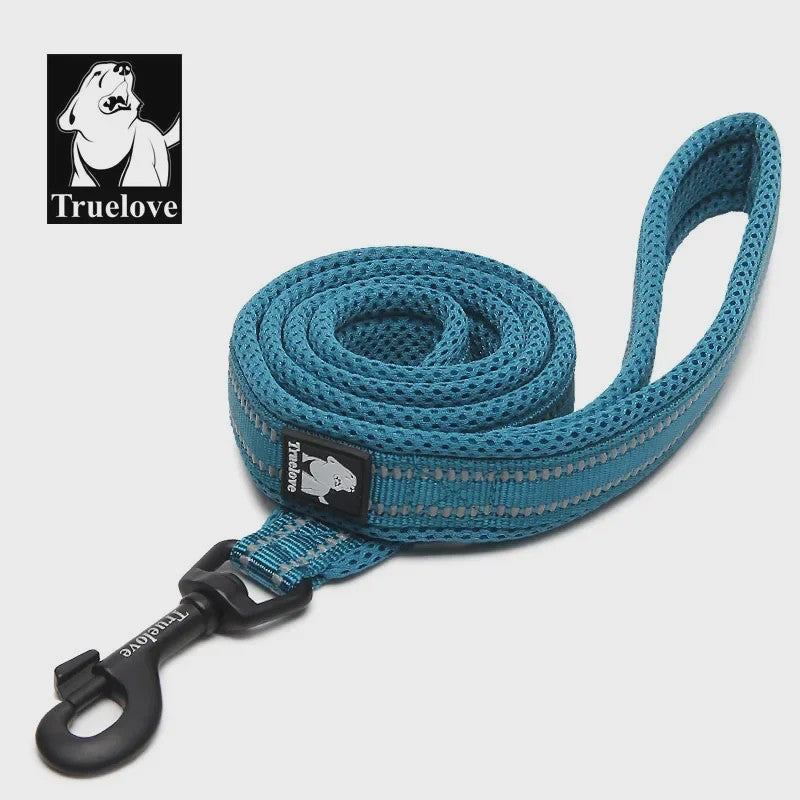 Truelove Zachte Hondenriem 200cm - Reflecterend Nylon Mesh, Gevoerd, voor Puppy tot Grote Hond/Kat