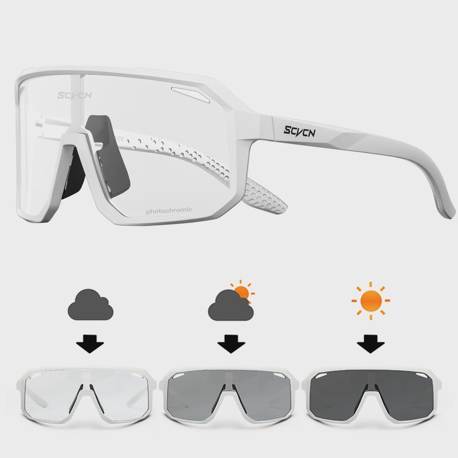SCVCN Sport Zonnebril - UV400 Bescherming voor Fietsen & Outdoor Activiteiten