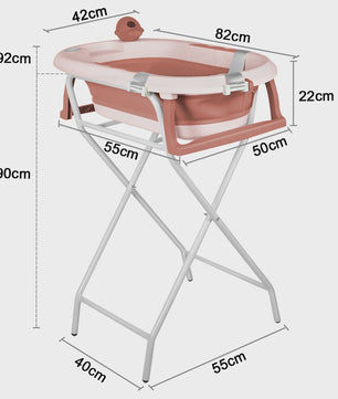 Opvouwbaar Babybadje met Onderstel - Veilig en Comfortabel Baden voor Pasgeborenen en Peuters
