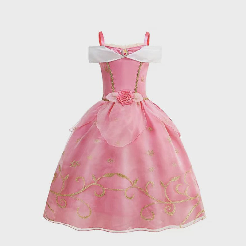 Roze Aurora Prinsessenjurk - Droomjurk voor Feestjes en Verkleedpartijen