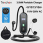 Draagbare EV Charger 16A Type 2 met Schuko Stekker - Laadkabel voor Elektrische Auto's