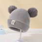 Warme Gebreide Babymuts met Pompon - Winter Beanie voor Jongens en Meisjes