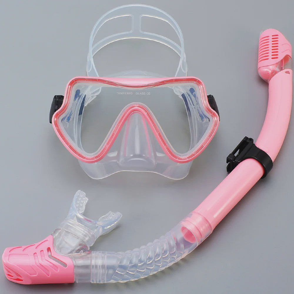 Professionele Duikbril en Snorkel Set voor Volwassenen - Panoramisch Gehard Glas