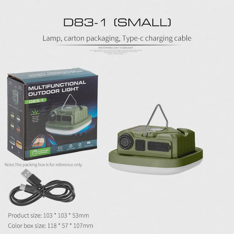 Oplaadbare Camping LED Lamp met Magneet & Haak - Sterk Licht & Draagbaar