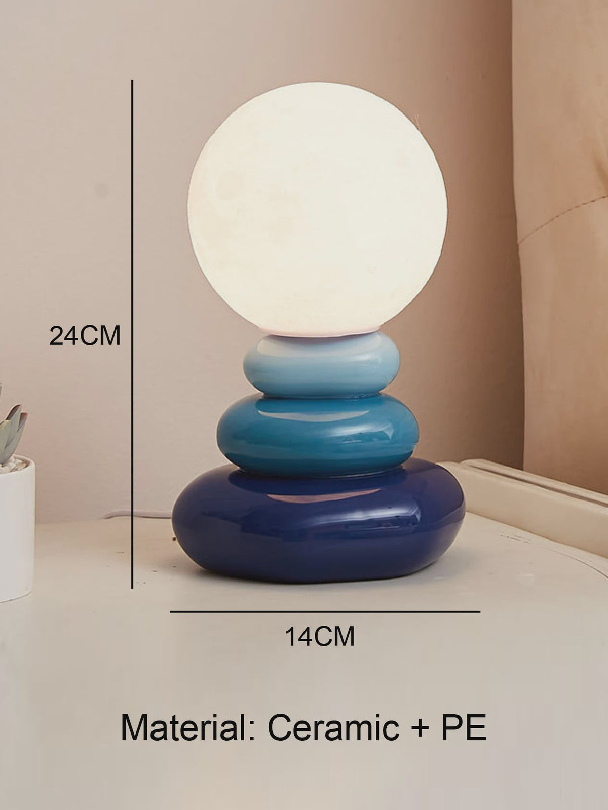 Keramische LED Tafellamp - Sfeerverlichting voor Slaapkamer & Bureau